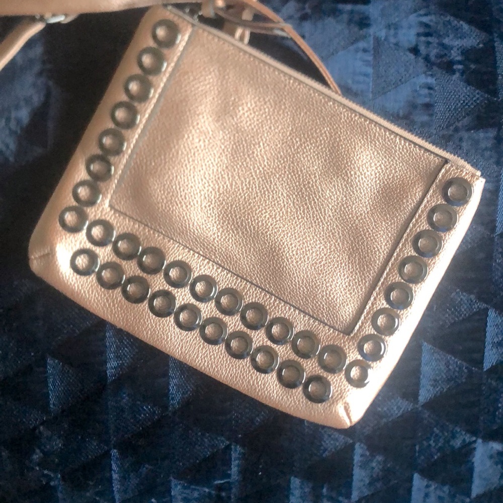 Baby Pink Metallic Chrome Crossbody Bag
